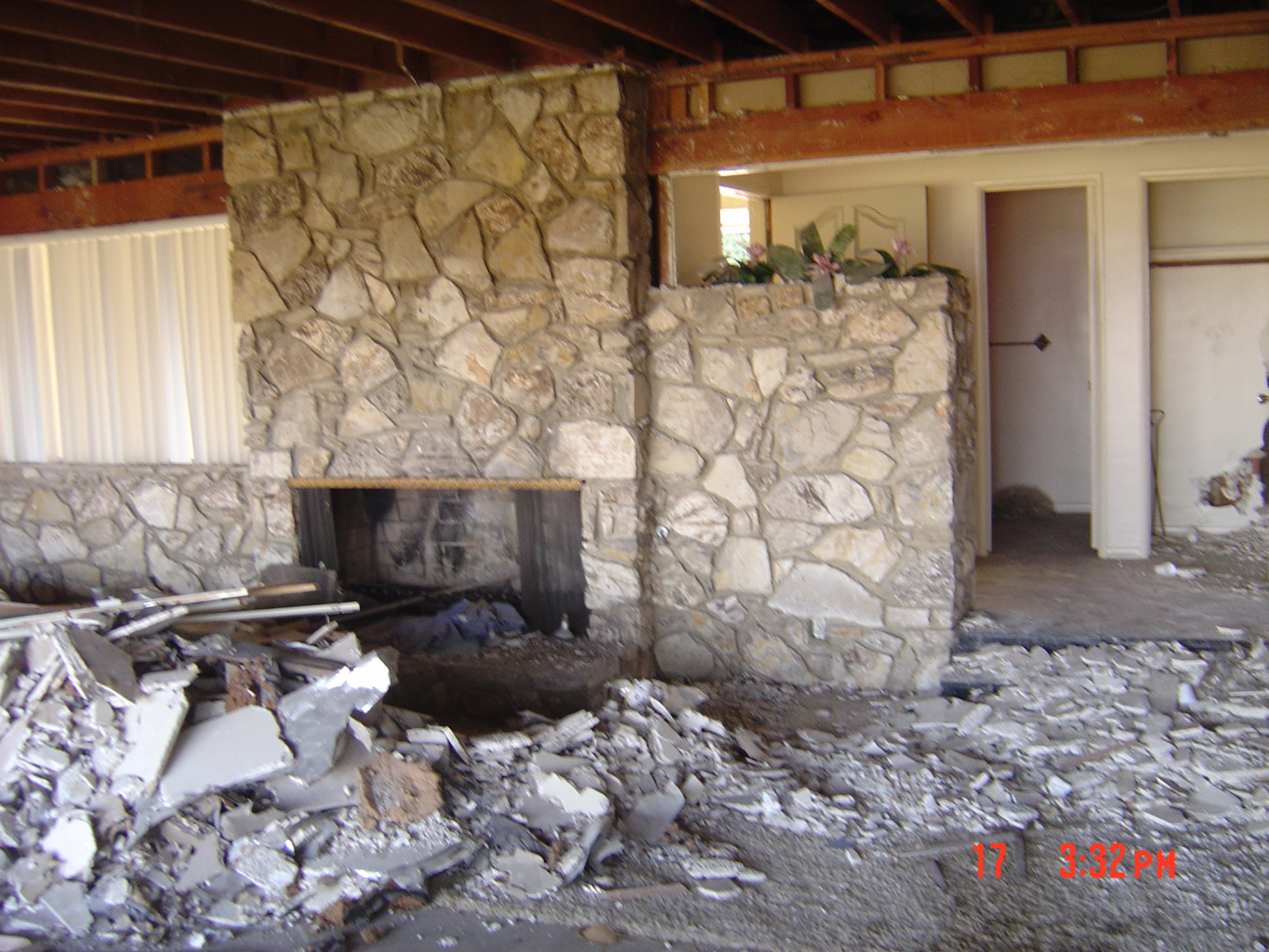 Fireplace Transformation before renovation in Beverly Hills, CA
